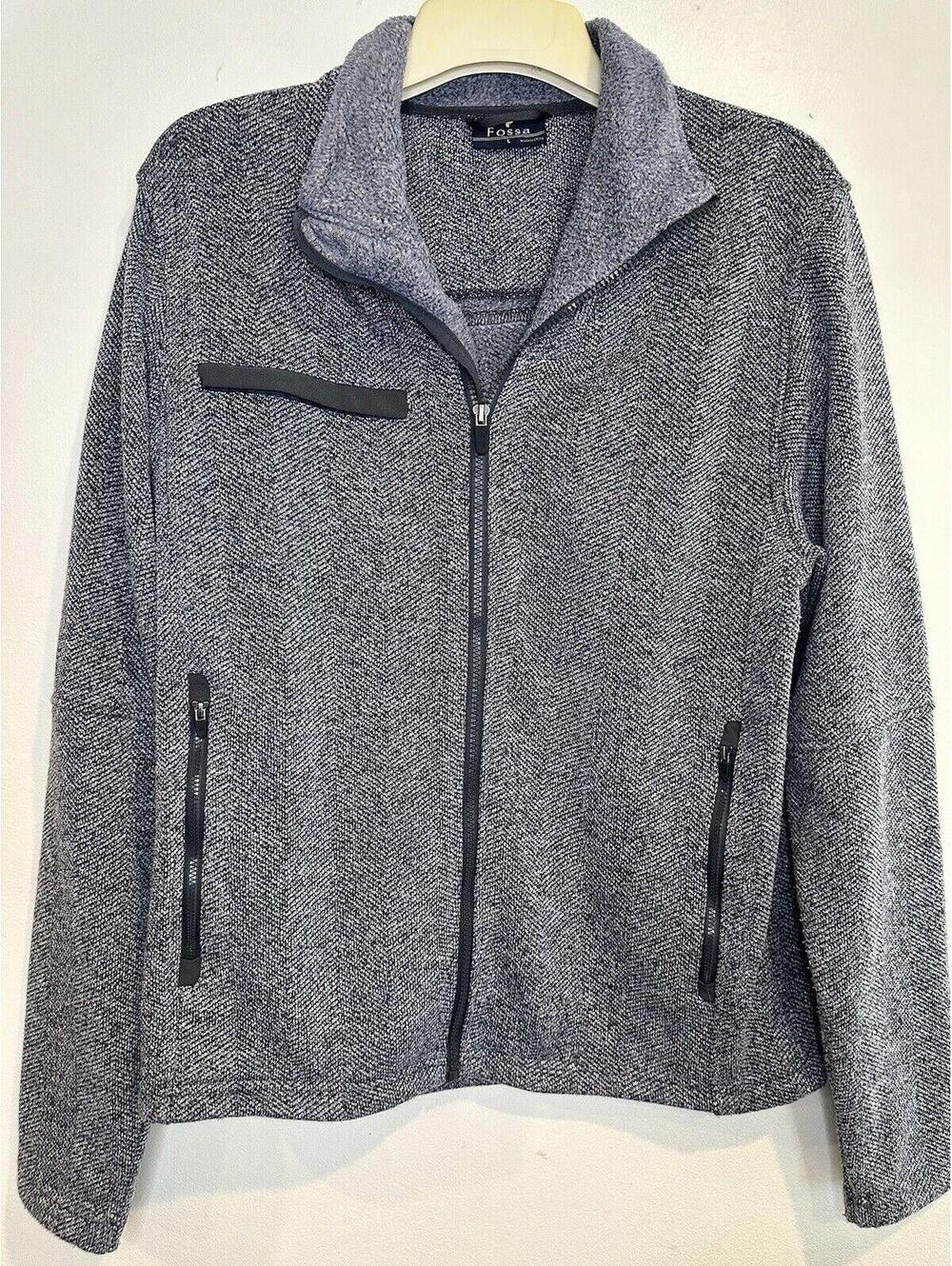 Fossa Mens Jacket Large Zip Up Blue